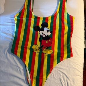 Disney Mickey Swimsuit with Colorful stripes
